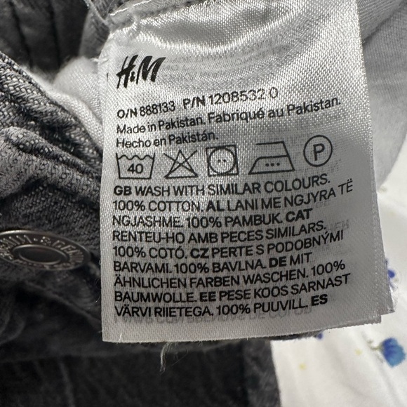 EUC H&M Women’s Sz: 6 Dusty Gray Denim Baggy Wide Leg Loose Fit High Waist Jeans - Picture 9 of 15
